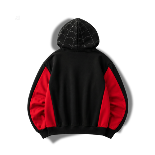 Hoddie Spider Clásico BlackRed