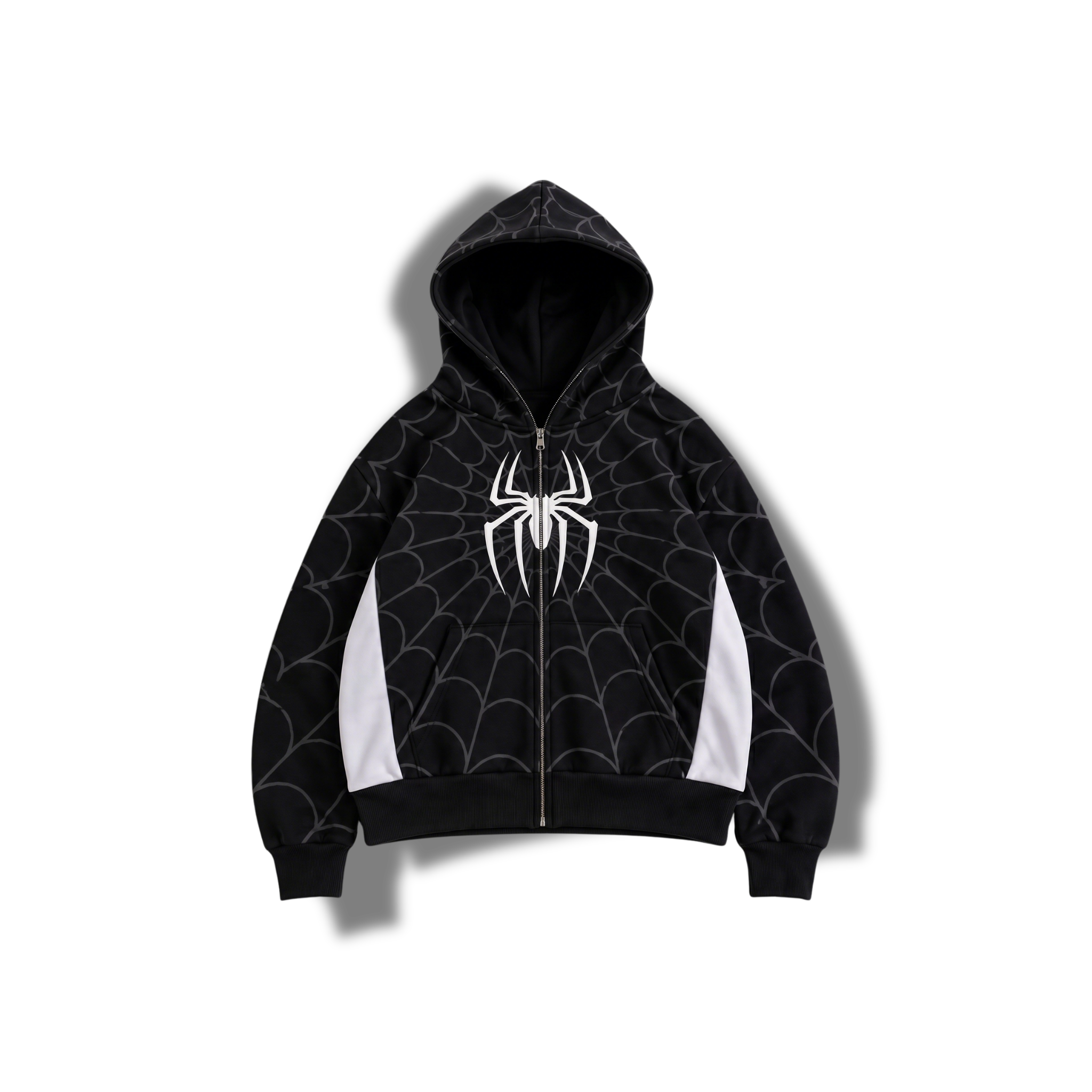 Hoddie Spider Clásico BlackWhite